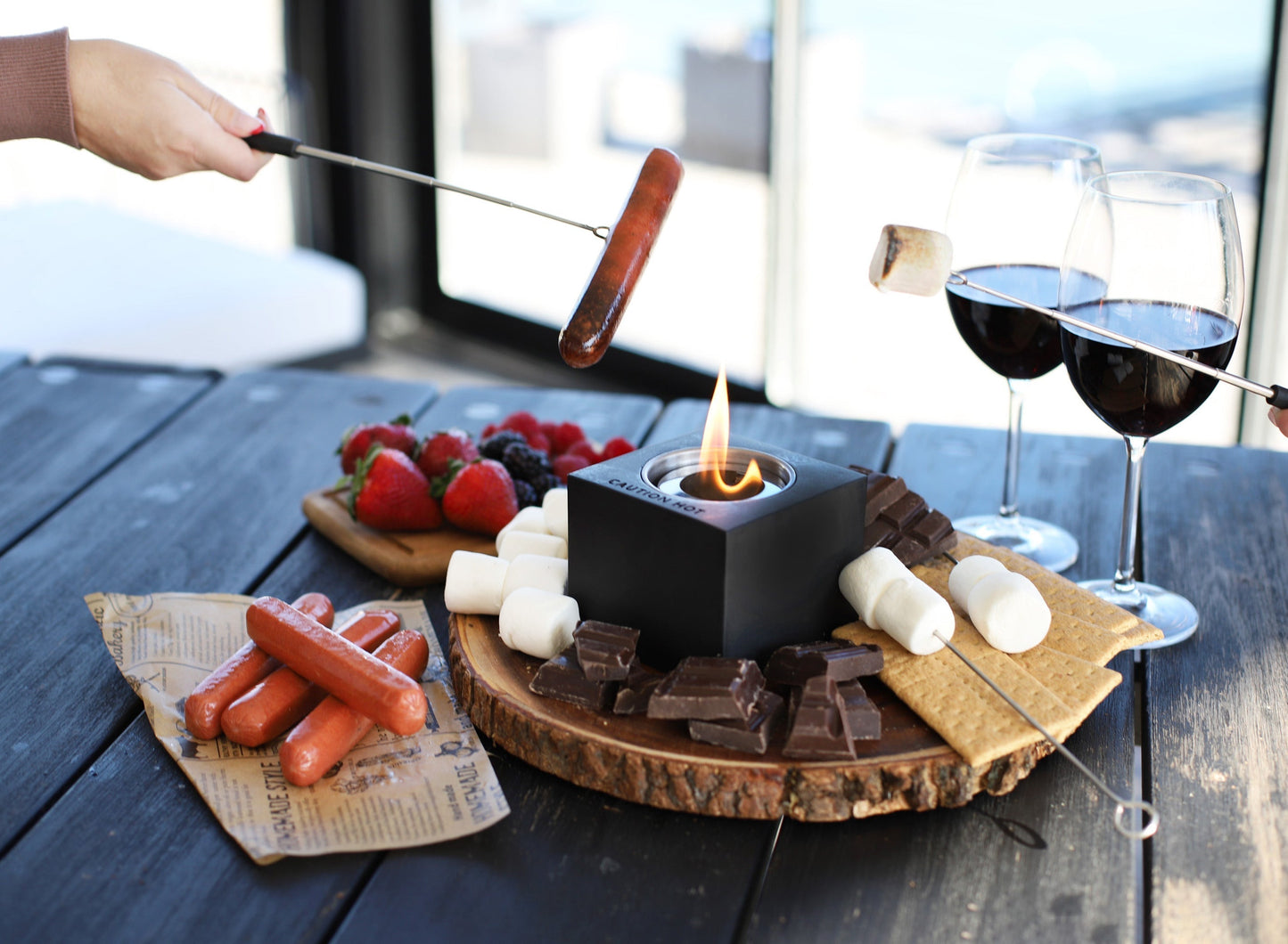 Indoor/Outdoor Tabletop Fire Pit - "Best Teacher Ever"