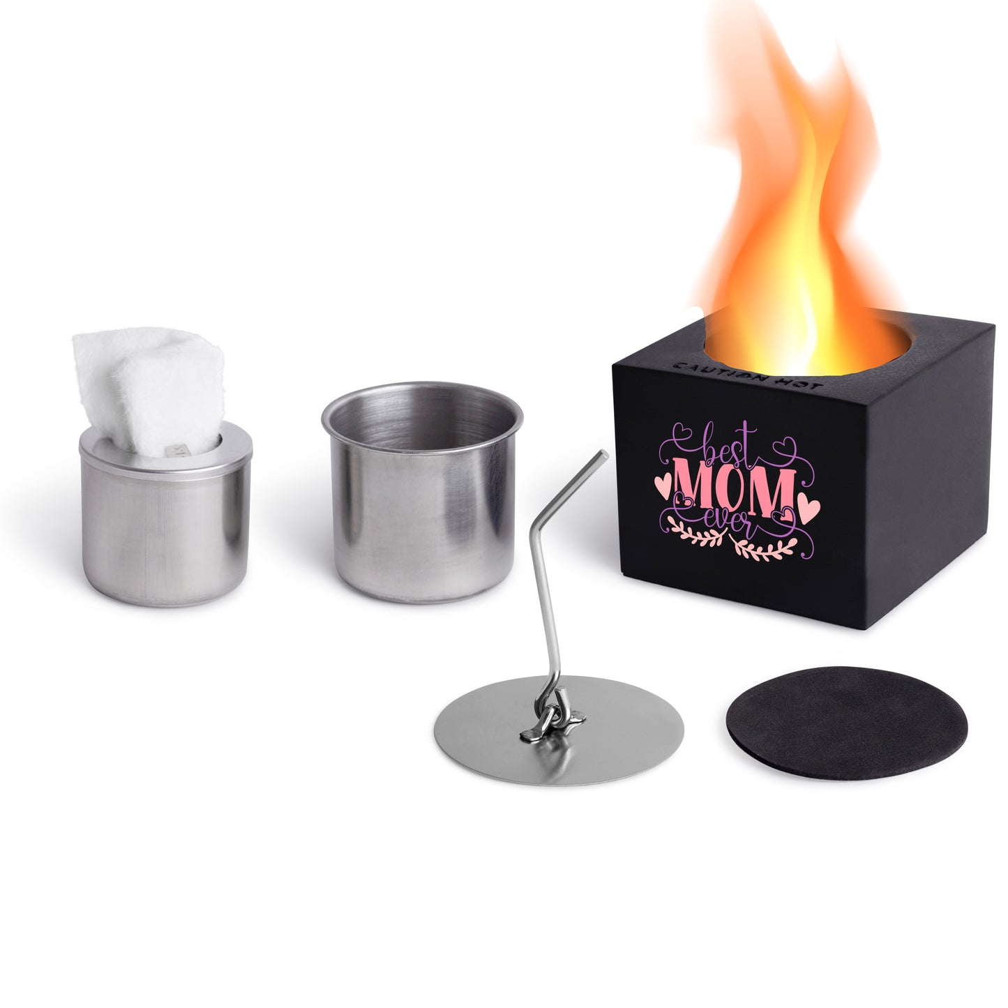 Indoor/Outdoor Tabletop Fire Pit - "Best Mom Ever"