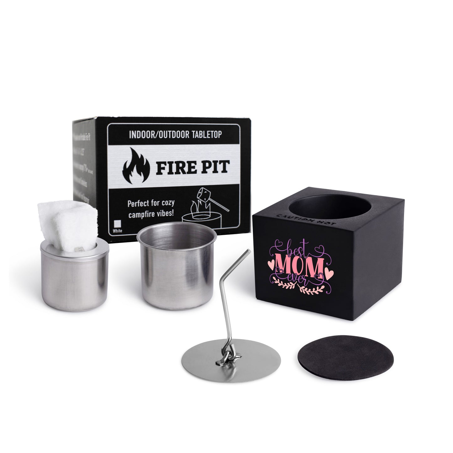 Indoor/Outdoor Tabletop Fire Pit - "Best Mom Ever"