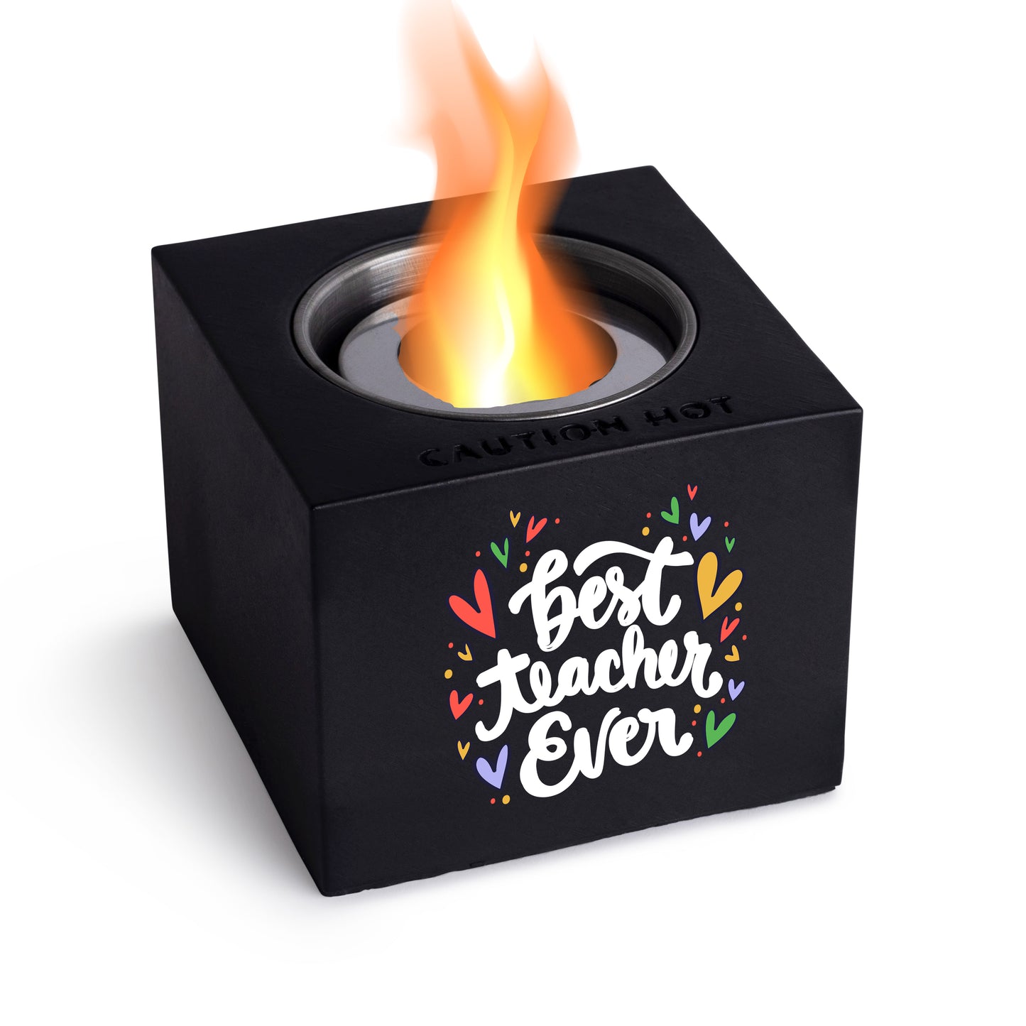 Indoor/Outdoor Tabletop Fire Pit - "Best Teacher Ever"