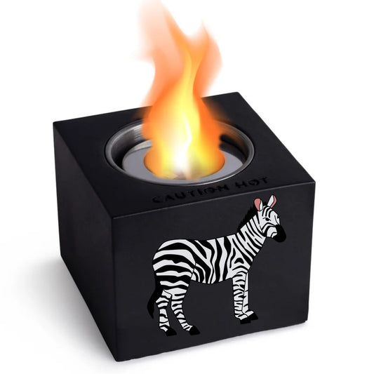 Indoor/Outdoor Tabletop Fire Pit - "Zebra design"