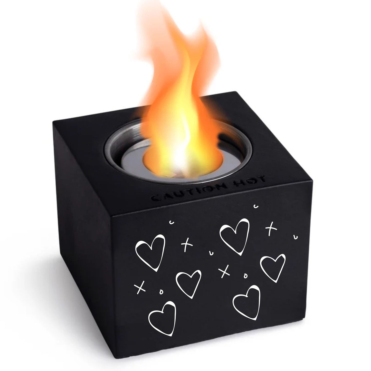 Indoor/Outdoor Tabletop Fire Pit - "Multiple Hearts"