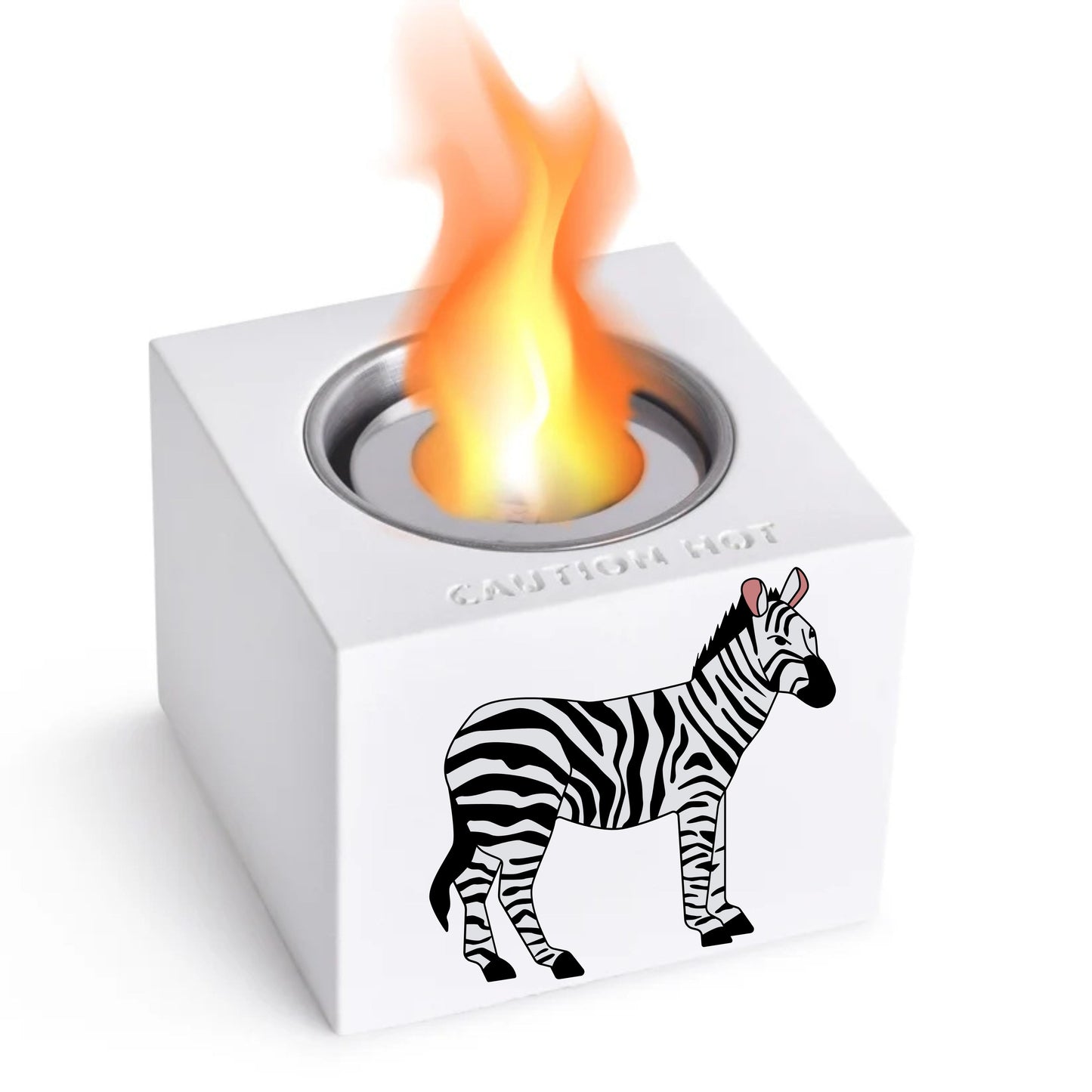 Indoor/Outdoor Tabletop Fire Pit - "Zebra design"