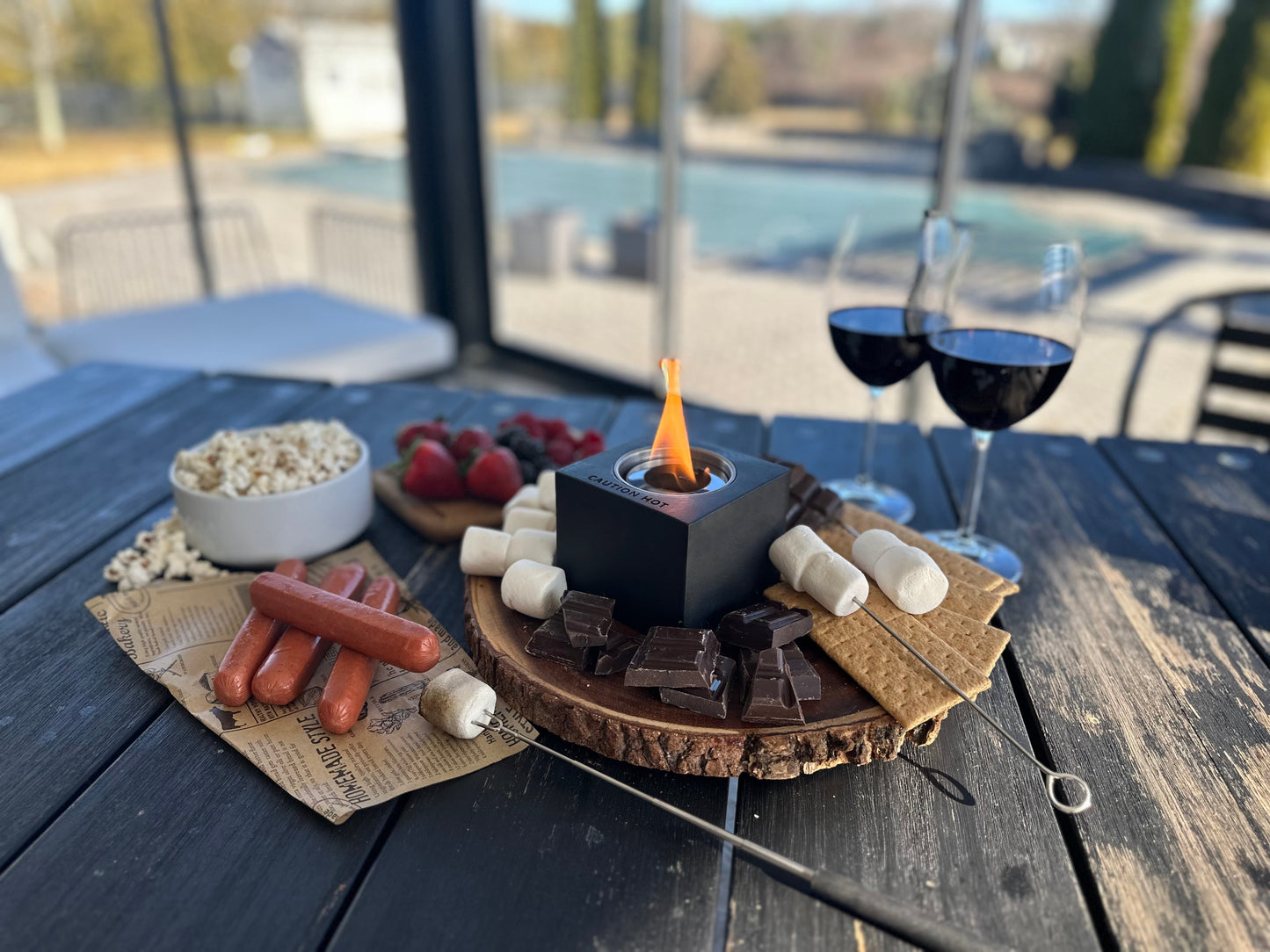 Indoor/Outdoor Tabletop Fire Pit - "BEST DAD EVER"